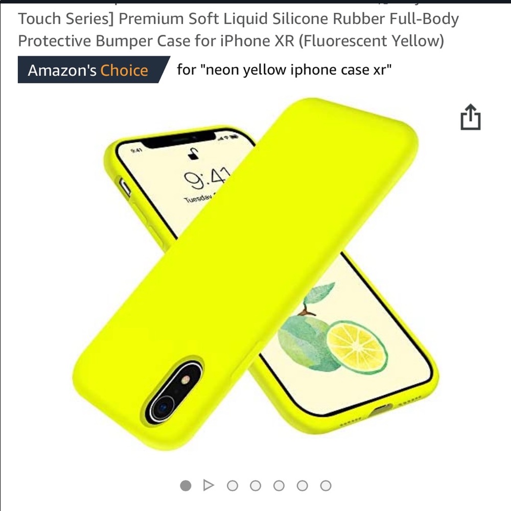 bright neon yellow phone case